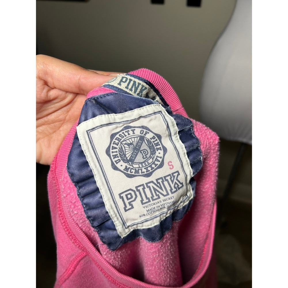 Vintage Victoria's Secret PINK University of Pink Crewneck Sweatshirt Pink Small - Picture 5 of 5